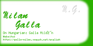 milan galla business card